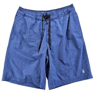 Spyder Swim Trunks Small Board Shorts Mens Blue Mesh Lining Pockets 8" Inseam